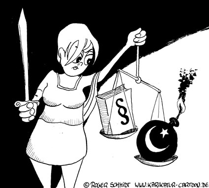 Karrikatur Demokratie-Islam